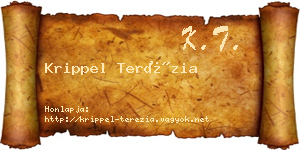 Krippel Terézia névjegykártya